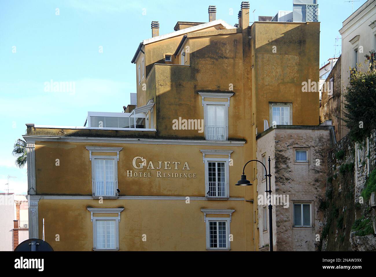Gaeta, Italie. Extérieur de l'hôtel Gajeta. Banque D'Images