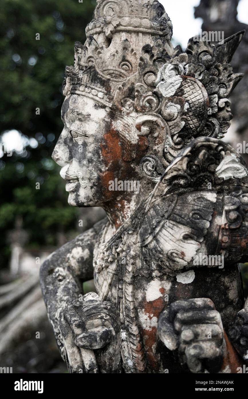 Statue en pierre au temple de Lempuyang, Abang, Karangasem, Bali, Indonésie Banque D'Images