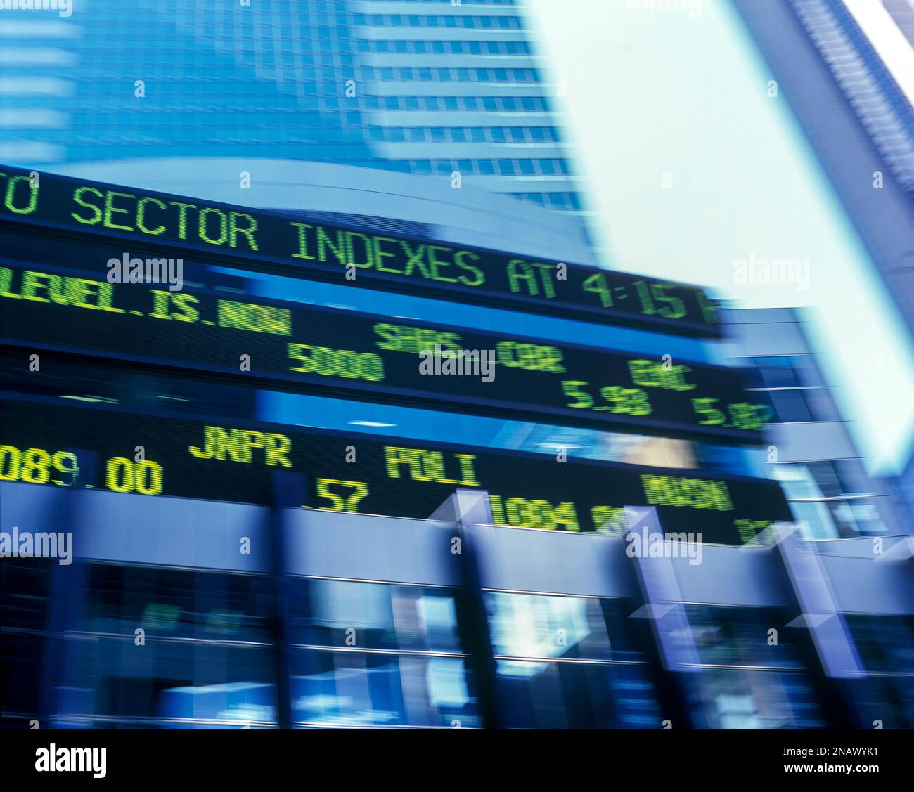 Prix de marché boursier électronique TICKER AFFICHER MANHATTAN NEW YORK USA Banque D'Images