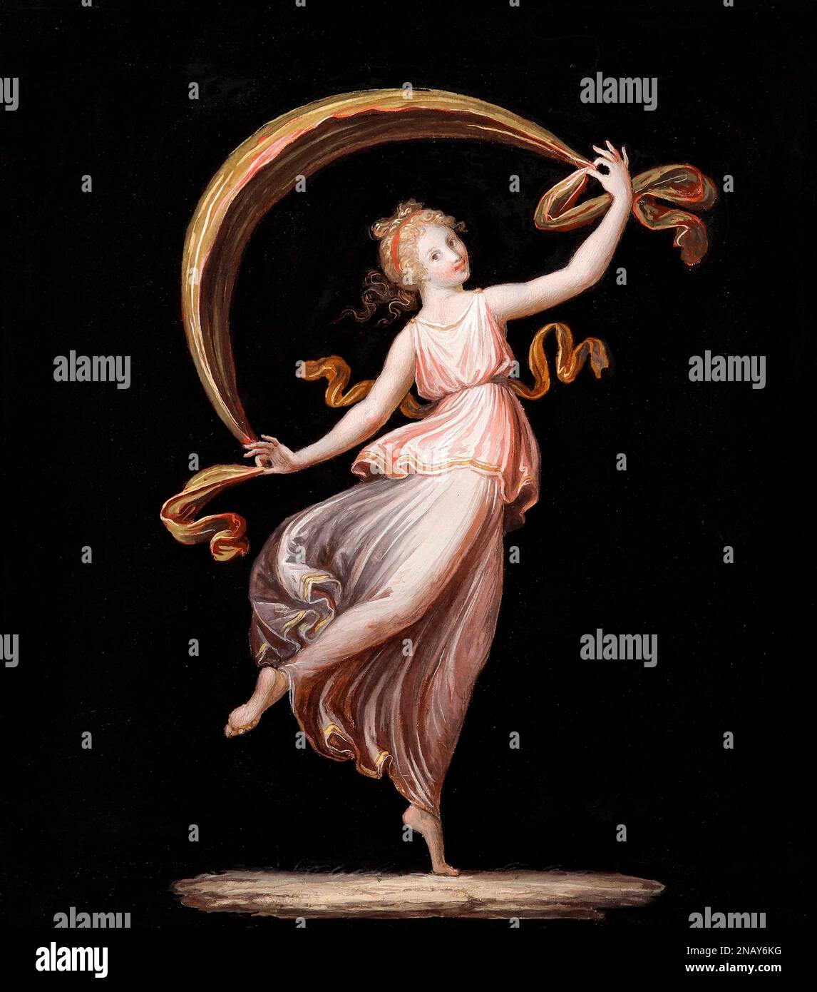 Antonio Canova. Peinture intitulée 'Dancer Holding Veil, tournant à droite' par le sculpteur et peintre italien néoclassique, Antonio Canova (1757-1822), temper, c. 1798-99 Banque D'Images
