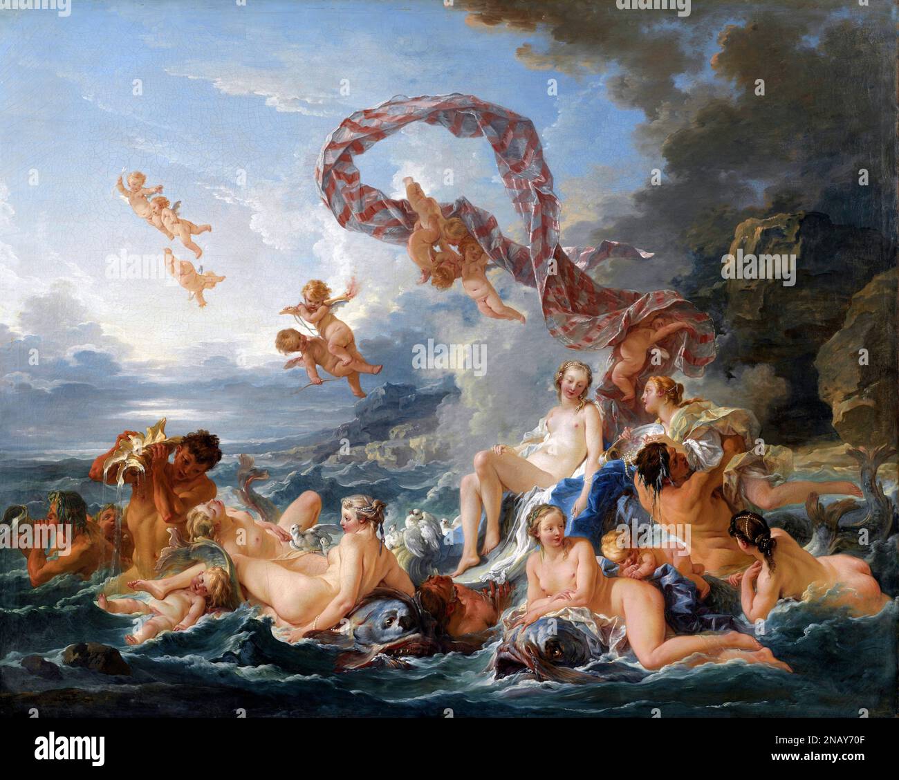 Le triomphe de Vénus de François Boucher (1703-1770), huile sur toile, 1770 Banque D'Images