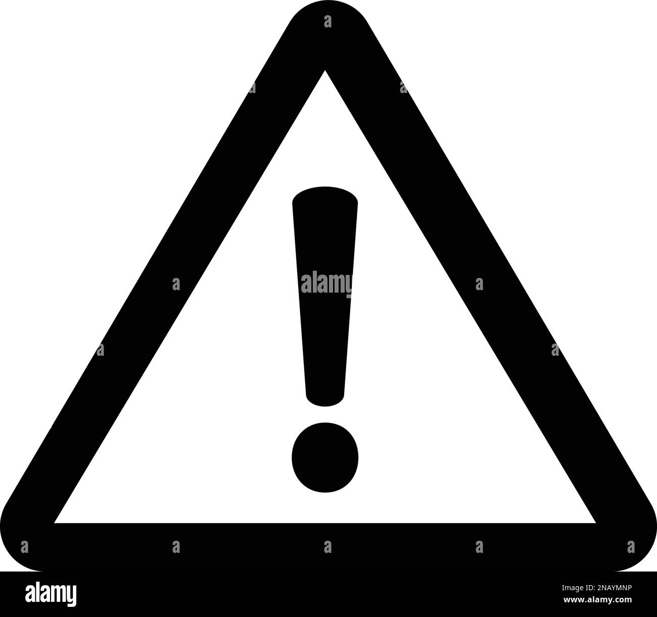 Icône de symboles d'avertissement triangulaires. Attention attention danger, point d'exclamation, Illustration de Vecteur