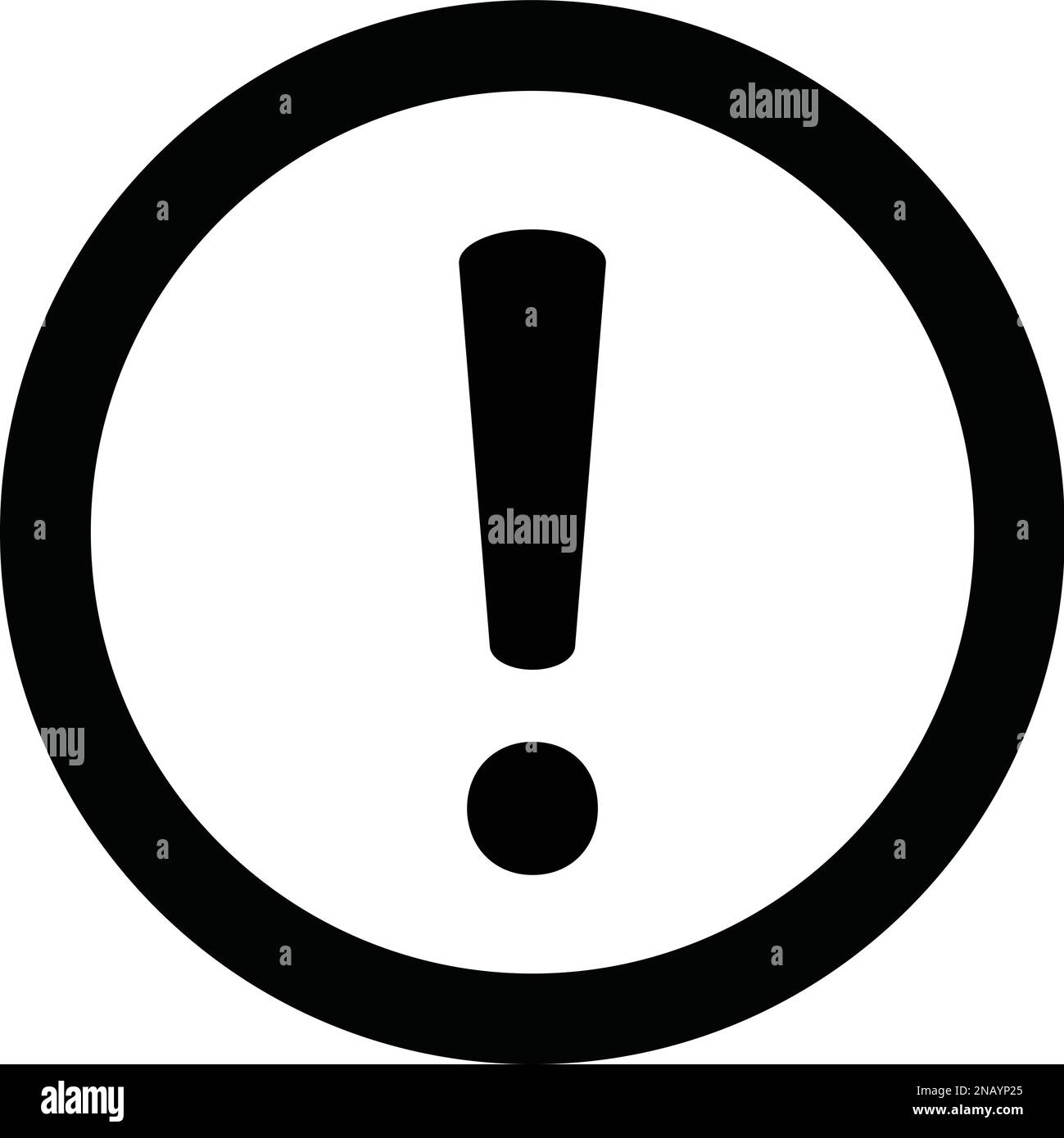 Icône de symboles d'avertissement circulaires. Attention attention danger, point d'exclamation, Illustration de Vecteur