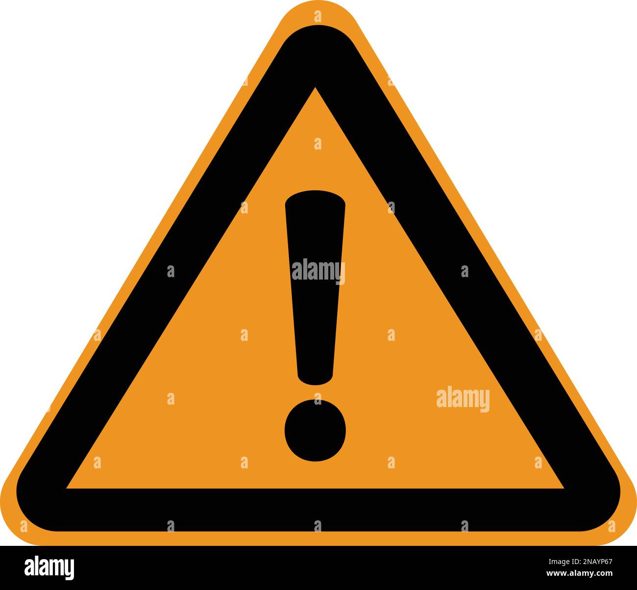 Icône de symboles d'avertissement triangulaires jaunes. Attention attention danger, point d'exclamation, Illustration de Vecteur