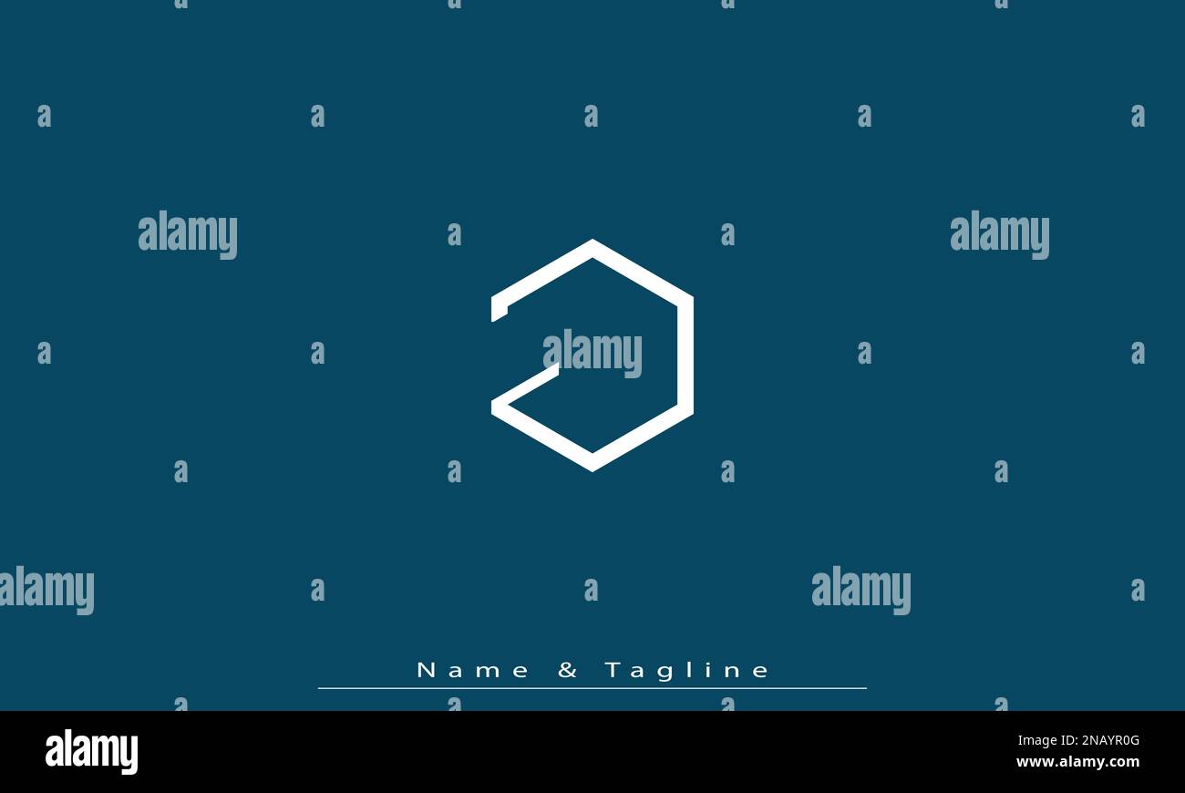 Lettres de l'alphabet initiales Monogram logo J Illustration de Vecteur