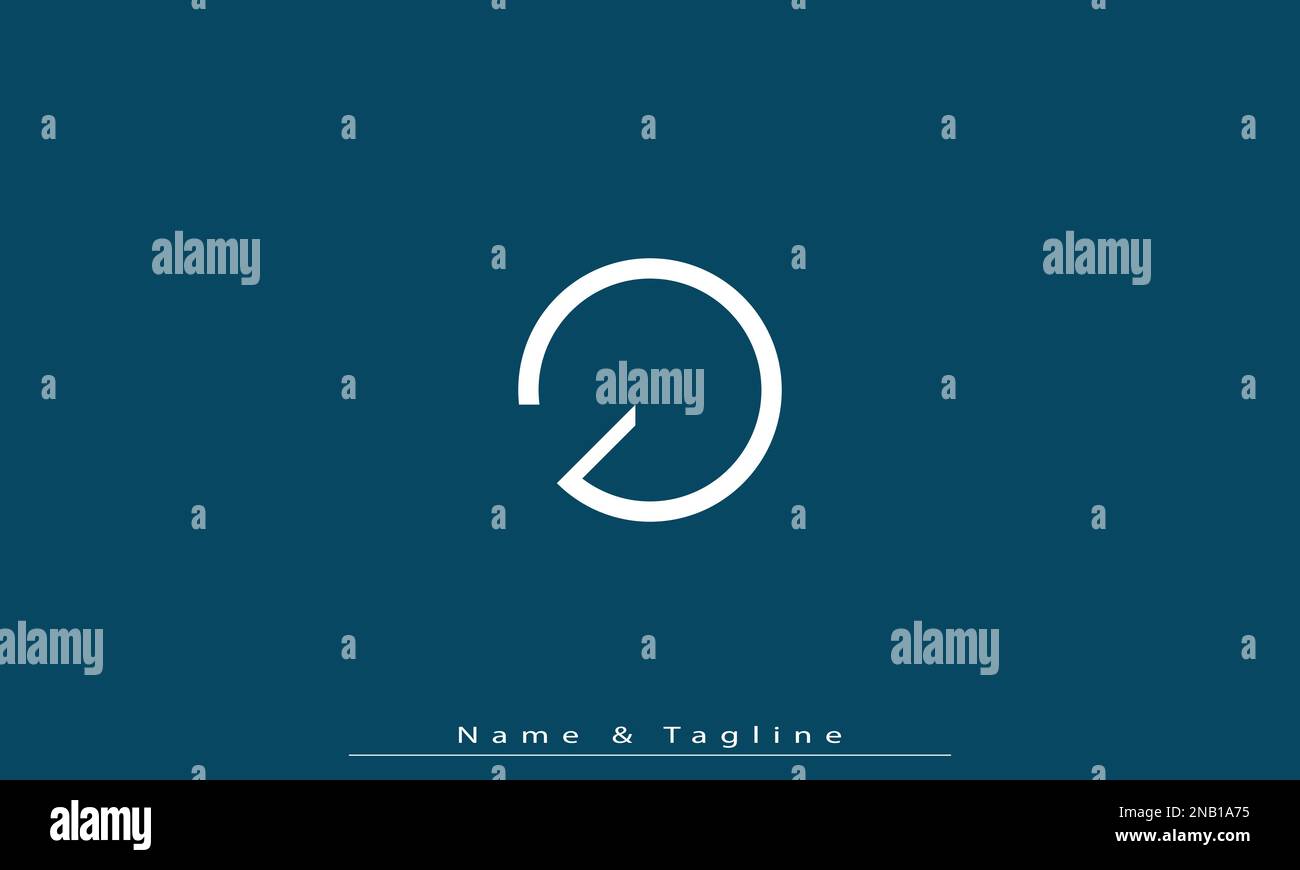 Lettres de l'alphabet initiales Monogram logo J Illustration de Vecteur