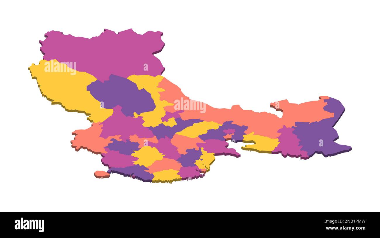 Chine carte politique des divisions administratives provinces