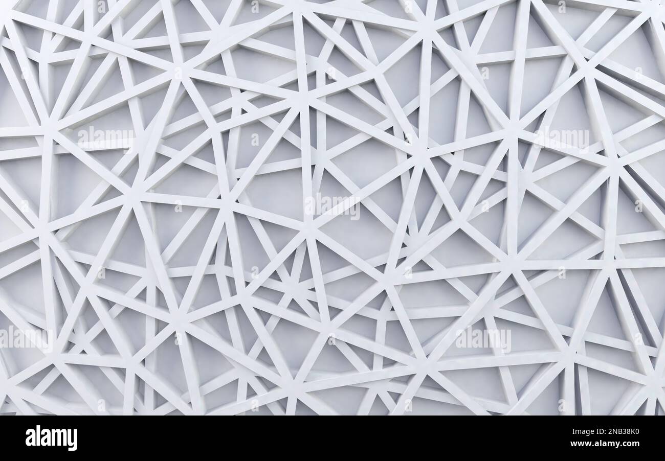 Texture géométrique monochromatique abstraite.3D illustration.grille irrégulière ou motif de maillage. Banque D'Images