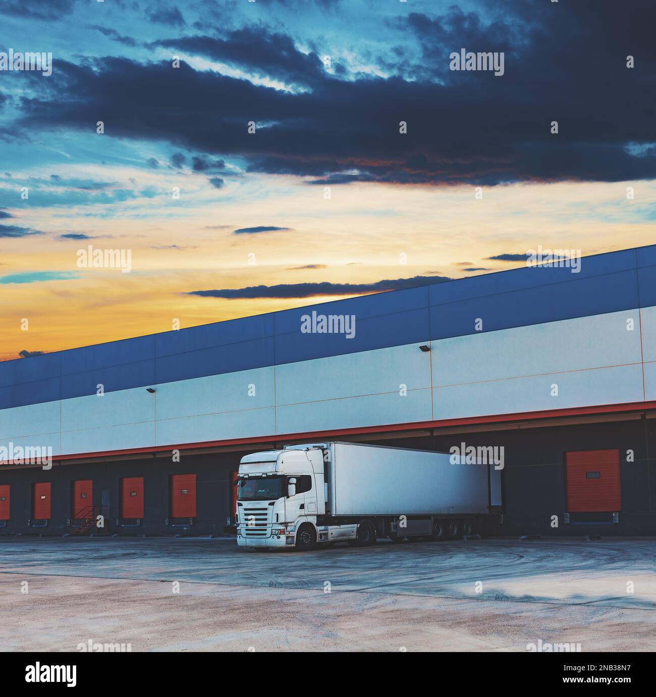 Transport et concept logistique.expédition et entreposage internationaux. Banque D'Images