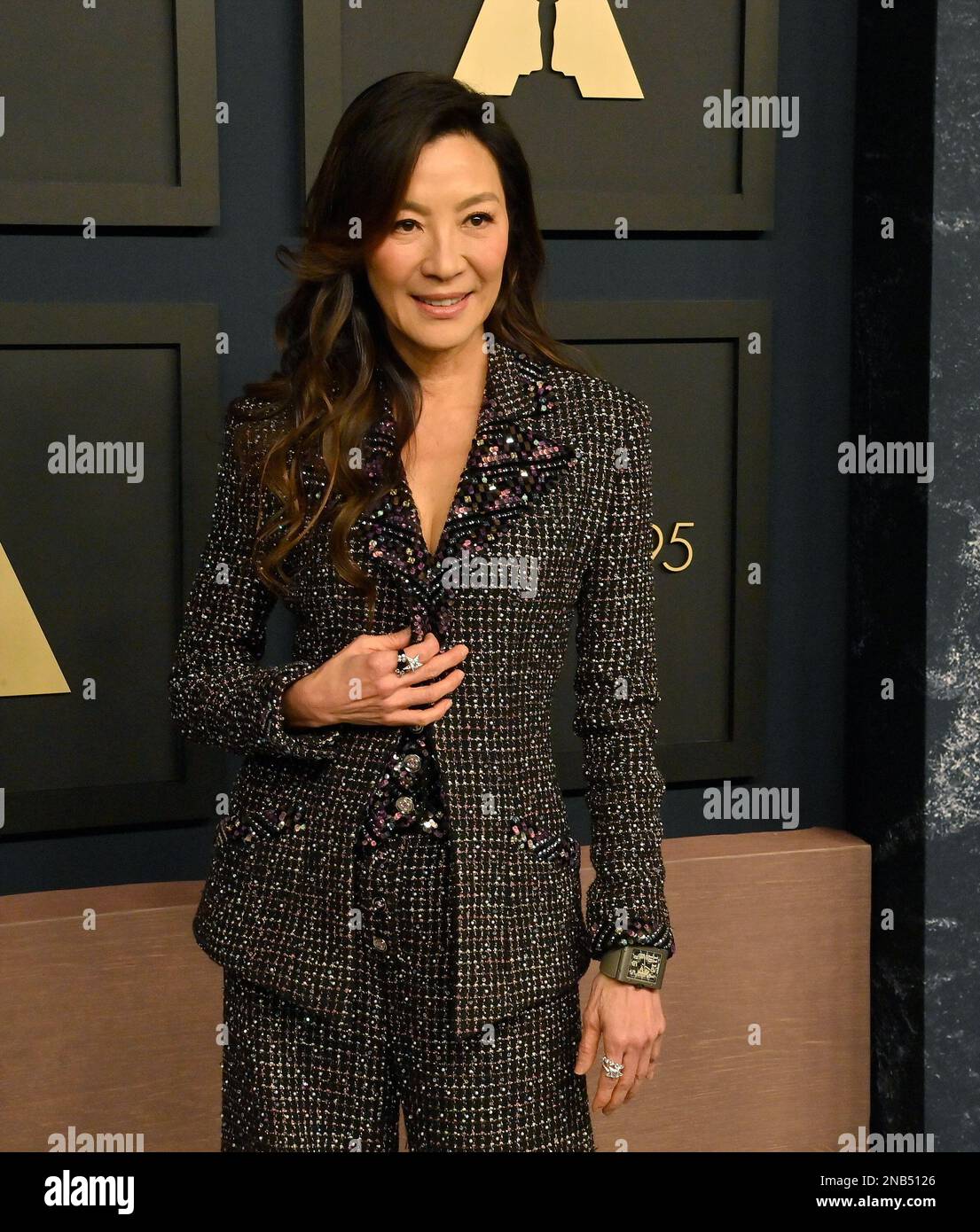 Beverly Hills, États-Unis. 13th févr. 2023. Michelle Yeoh assiste lundi au déjeuner annuel des Oscars en 95th au Beverly Hilton de Beverly Hills, en Californie, à 13 février 2023. Photo de Jim Ruymen/UPI crédit: UPI/Alay Live News Banque D'Images