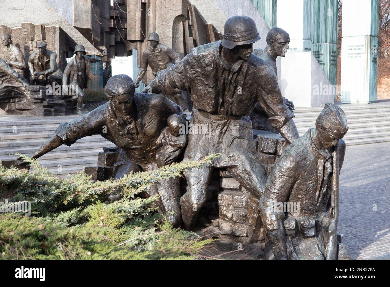 Monument du soulèvement de Varsovie n place Krasiński à Varsovie Pologne Banque D'Images