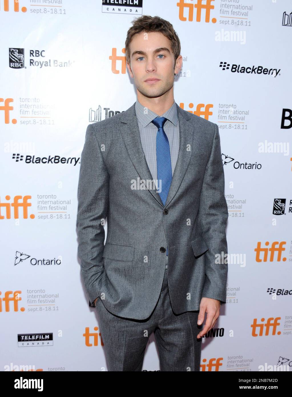 Actor Chace Crawford attends the gala screening for the film "Peace, Love & Understanding " during the Toronto International Film Festival on Tuesday, Sept. 13, 2011 in Toronto. (AP Photo/Evan Agostini) Banque D'Images