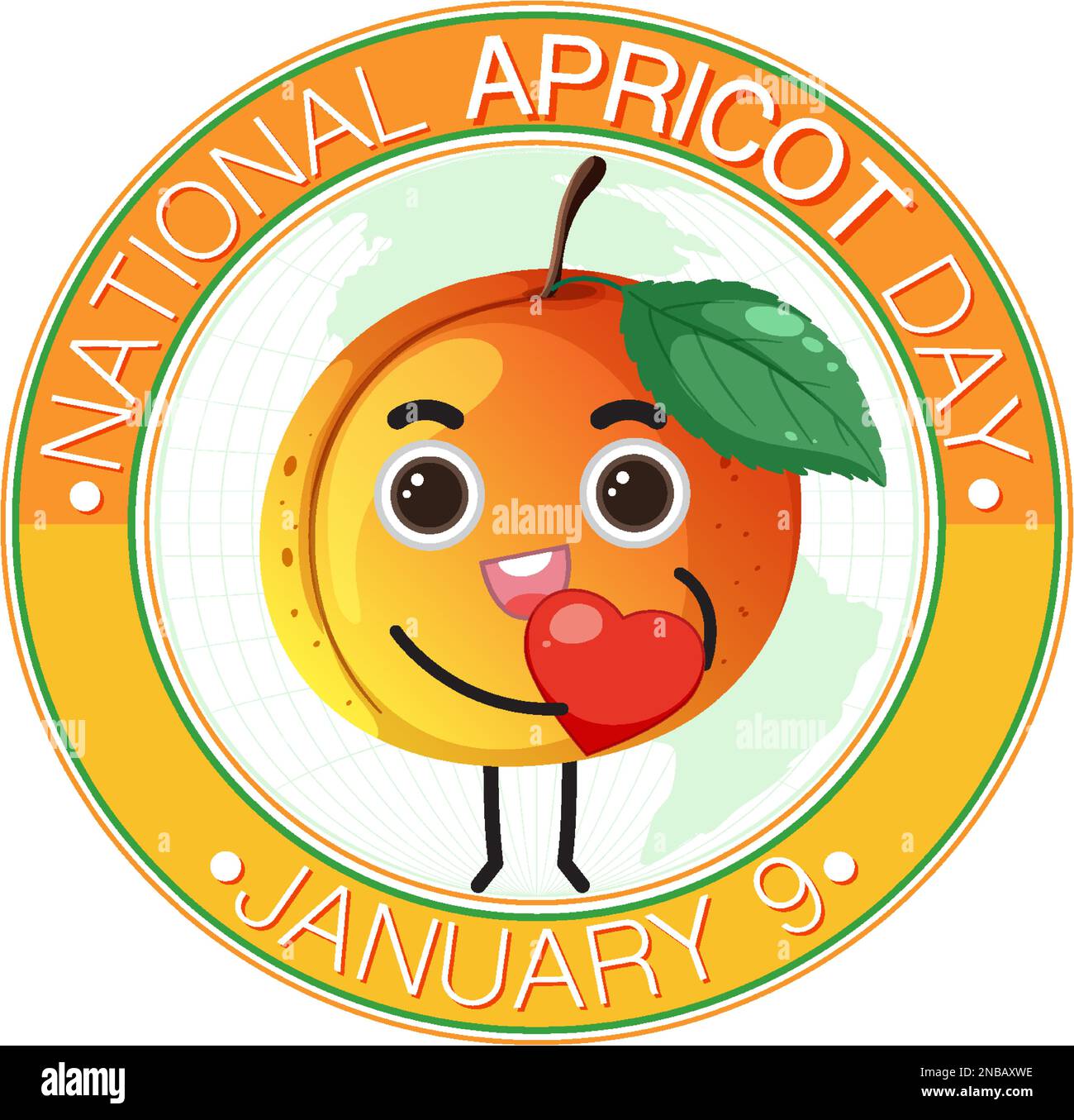 Illustration de l'affiche de la Journée nationale de l'abricot Illustration de Vecteur