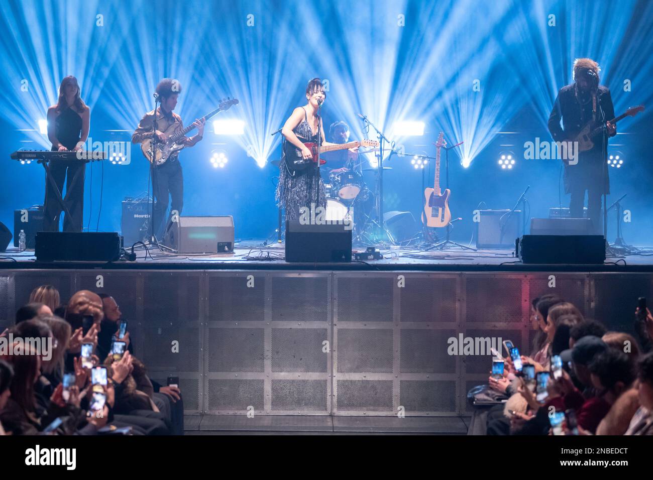 NEW YORK, NEW YORK - 13 FÉVRIER : les Radiants se présentent au défilé de mode Cucculelli Shaheen au Webster Hall pendant la New York Fashion week 2023 sur 13 février 2023 à New York. Banque D'Images