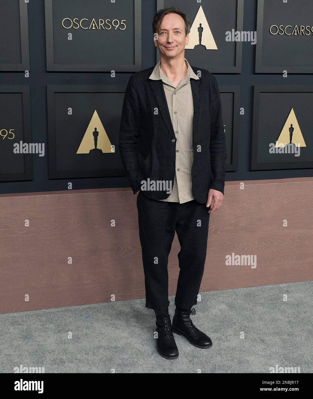 Los Angeles, États-Unis. 13th févr. 2023. Hauschka arrive au déjeuner annuel des Oscars nominés 95th qui a eu lieu au Beverly Hilton à Beverly Hills, CA, lundi, ?13 février 2023. (Photo par Sthanlee B. Mirador/Sipa USA) crédit: SIPA USA/Alay Live News Banque D'Images