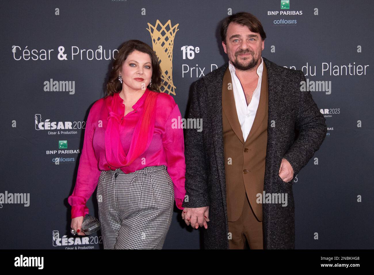 Paris, France sur 13 février 2023. Sophie Guillemin et Thierry Godard participant au dîner du producteur - Cesar 2023 à l'Hôtel InterContinental Paris à Paris, France sur 13 février 2023. Photo d'Aurore Marechal/ABACAPRESS.COM Banque D'Images