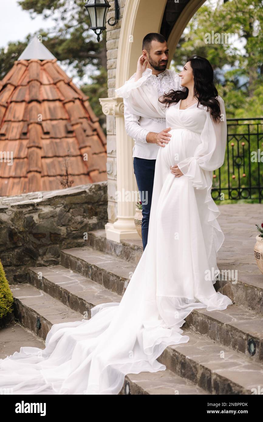 Robe blanche enceinte sale