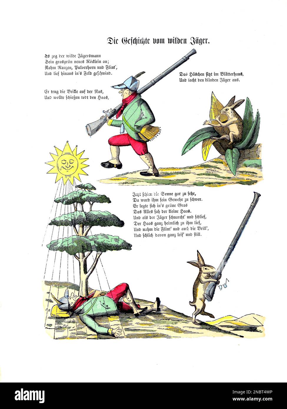 L'histoire de l'homme qui a sorti le tournage. D'après la version allemande originale du livre ' Der Struwelpeter : oder lustige Geschichten und drollige Bilder : für Kinder von 3-6 Jahren ' [ Shockheaden Peter : ou histoires drôles et images drôles : Pour les enfants à partir de 3-6 ans ] par Hoffmann, Heinrich, 1809-1894 Date de publication 1879 Éditeur Philadelphie : Kohler Pub Co Banque D'Images