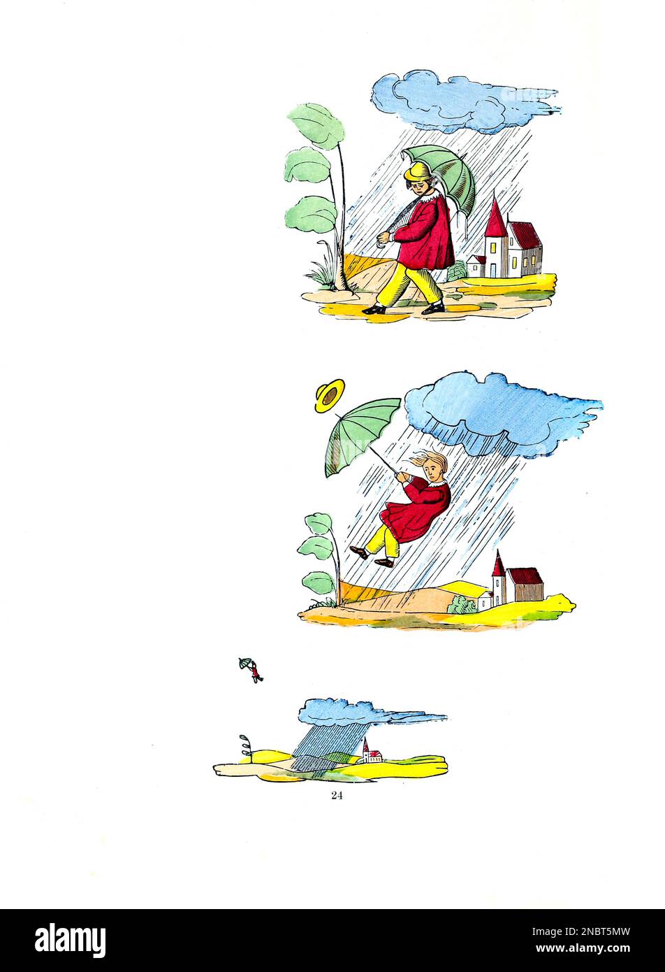 L'histoire de Johnny Head-in-Air de la version allemande originale du livre ' Der Struwwwelpeter : oder lustige Geschichten und drollige Bilder : für Kinder von 3-6 Jahren ' [ Shockheady Peter : ou histoires drôles et images drôles : Pour les enfants à partir de 3-6 ans ] par Hoffmann, Heinrich, 1809-1894 Date de publication 1879 Éditeur Philadelphie : Kohler Pub Co Banque D'Images