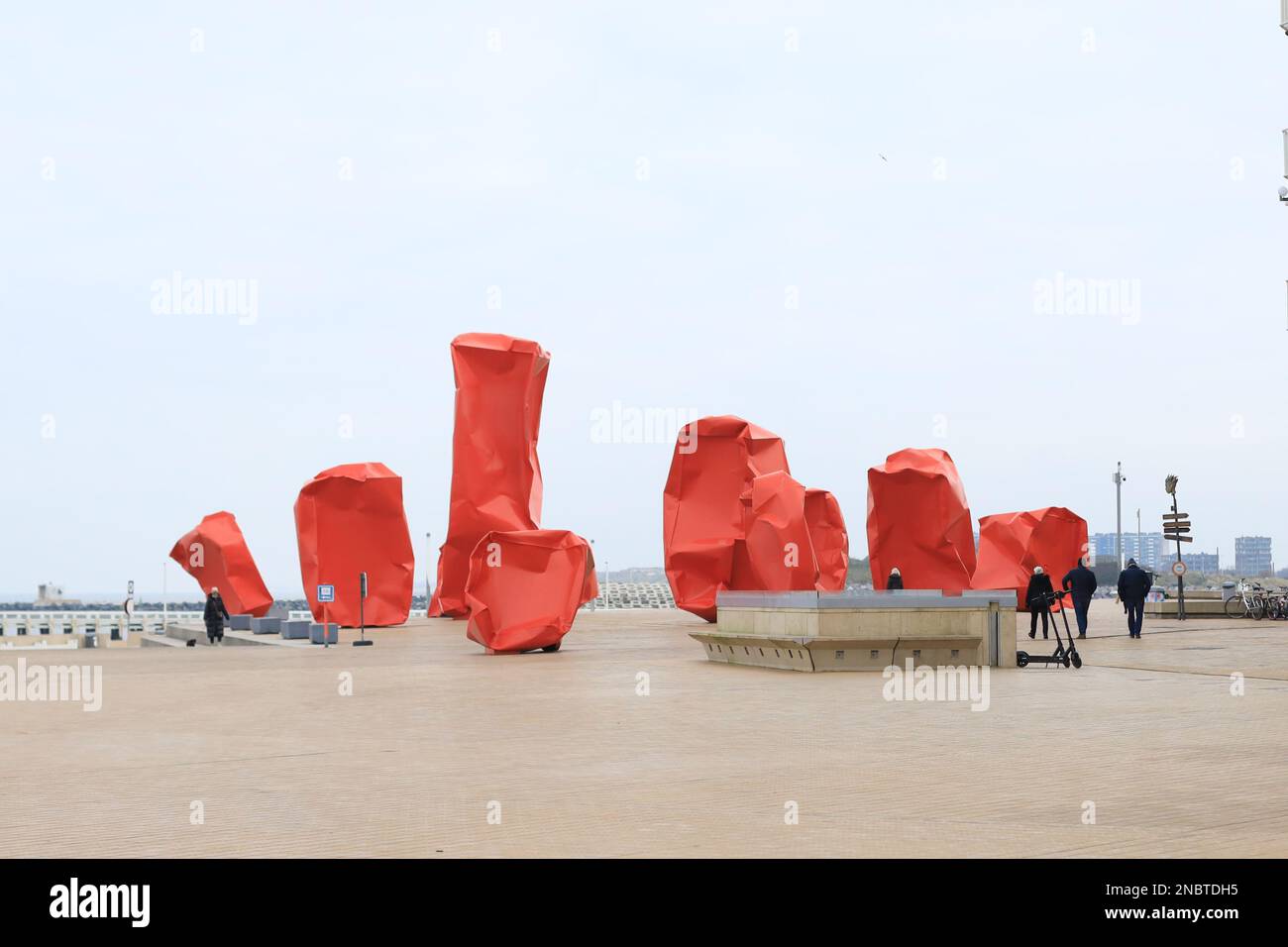 Ostende, Oostende est une ville côtière et une commune située dans la province de Flandre Occidentale, dans la région flamande de Belgique. Banque D'Images