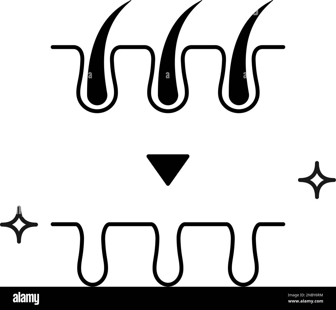 Section interstitielle pour l'épilation, illustration d'une clinique d'épilation et d'un salon d'épilation Illustration de Vecteur