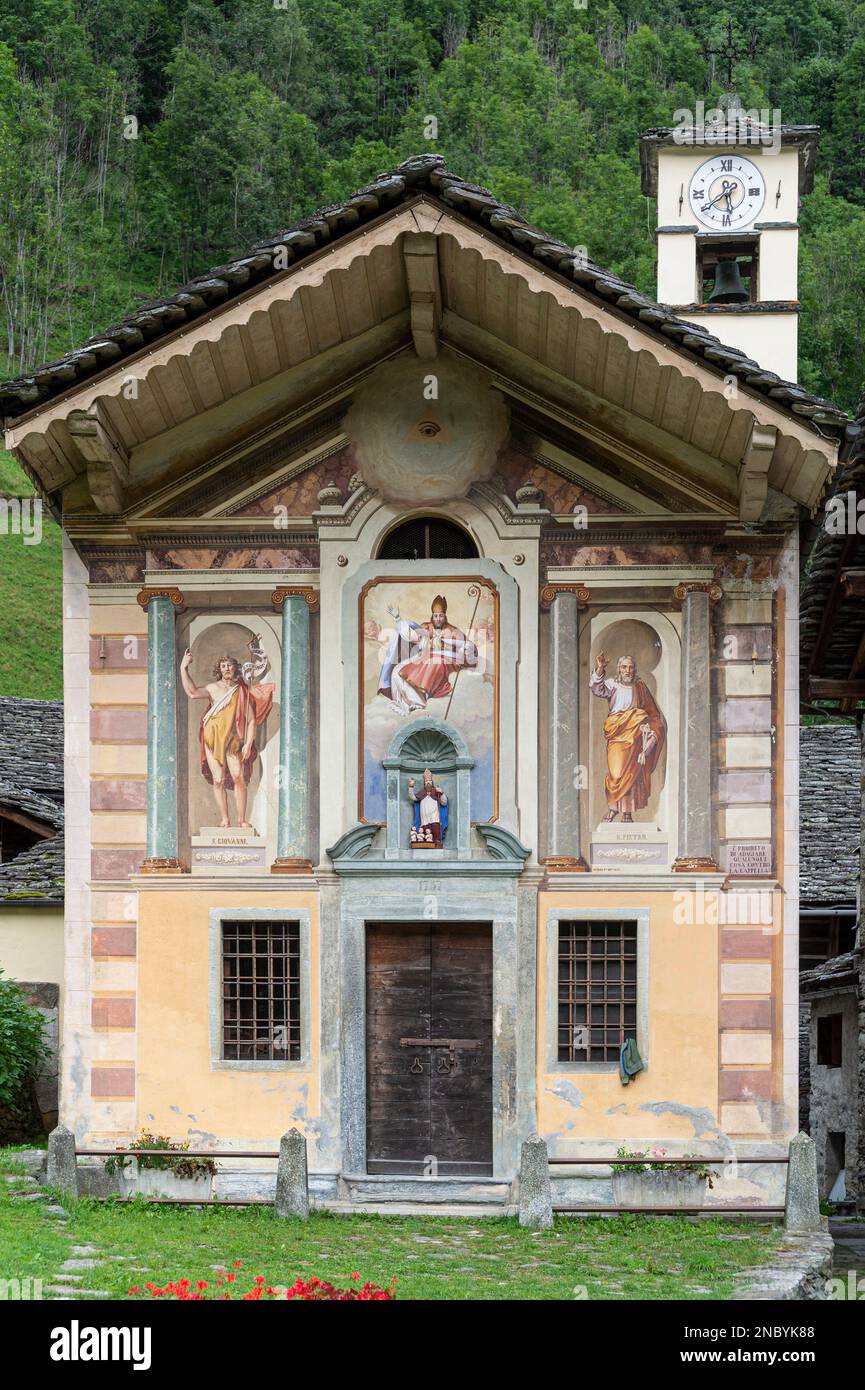 st. petite église de nicolao, alagna valsesia, italie Banque D'Images