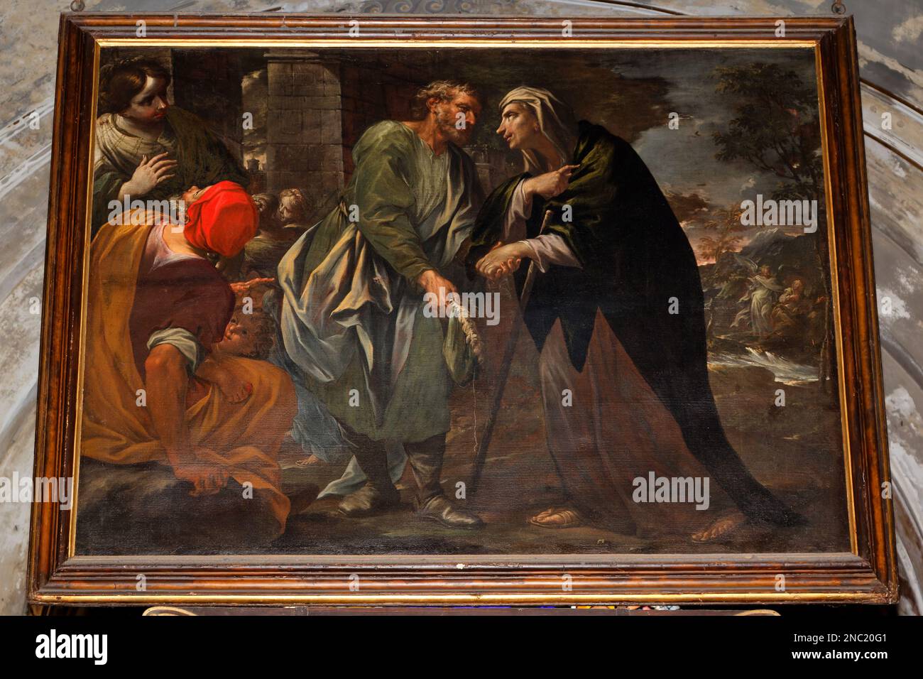 Vie de Sainte Anne, mère de Sainte Marie Sainte Anne et de Saint Joachim - Santo Stefano Maggiore (Saint Stephan à Brolo) - Milan - Italie Banque D'Images