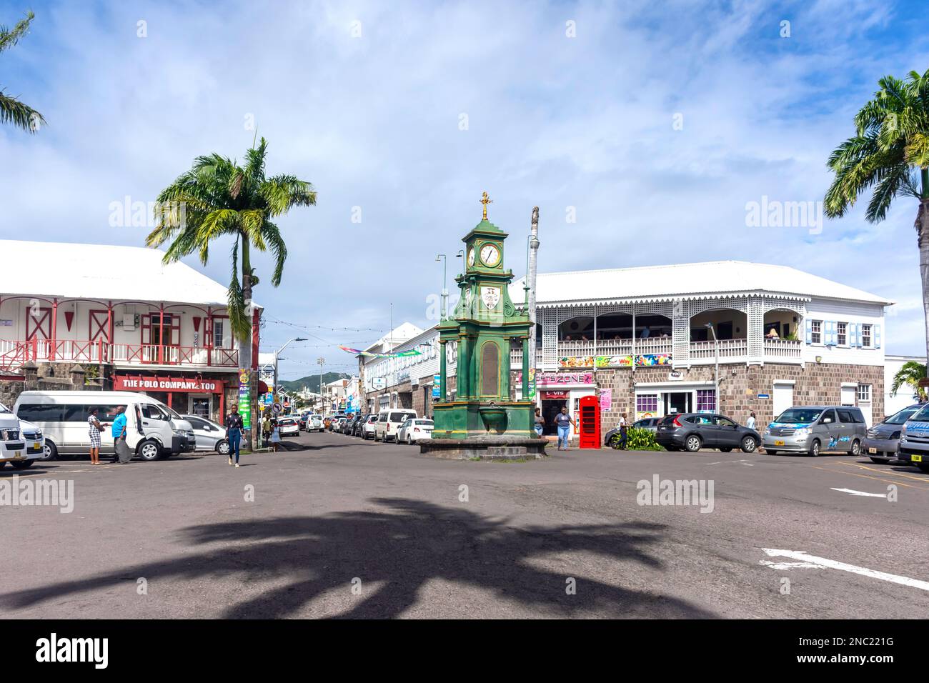 Berkeley Memorial, The Circus, Basseterre, St. Kitts, Saint Kitts et Nevis, Petites Antilles, Caraïbes Banque D'Images