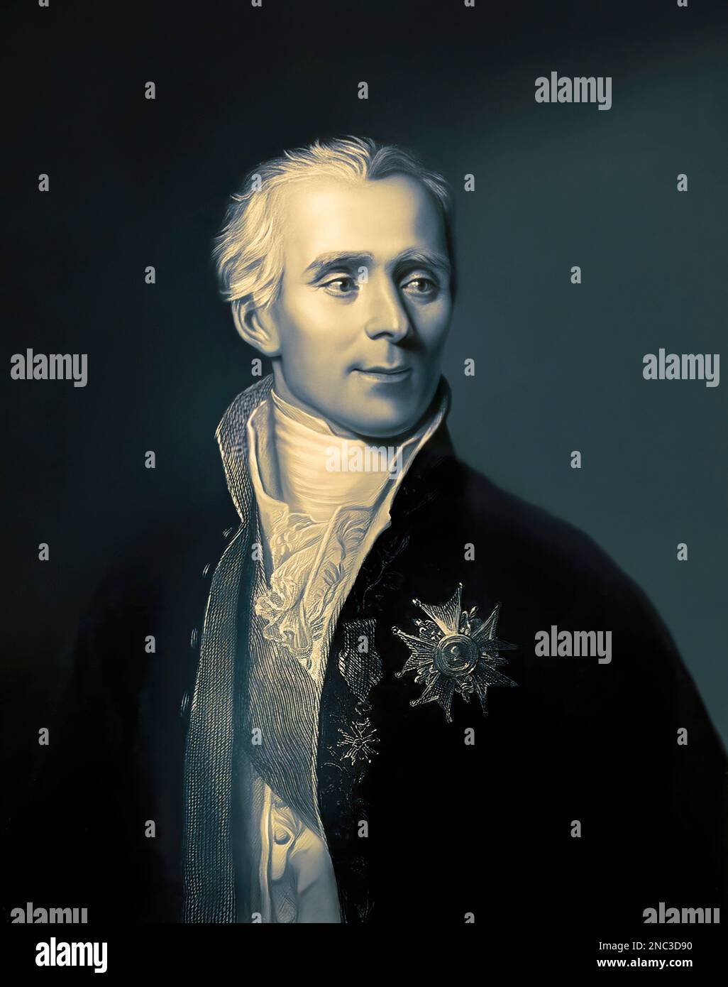 Pierre-Simon Marquis de Laplace, 1749-1827, physicien français, astronome et mathématicien, numériquement altéré Banque D'Images