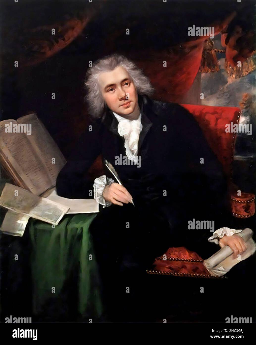 William Wilberforce (1759–1833), portrait peint par John Rising, huile sur toile, c. 1790 Banque D'Images