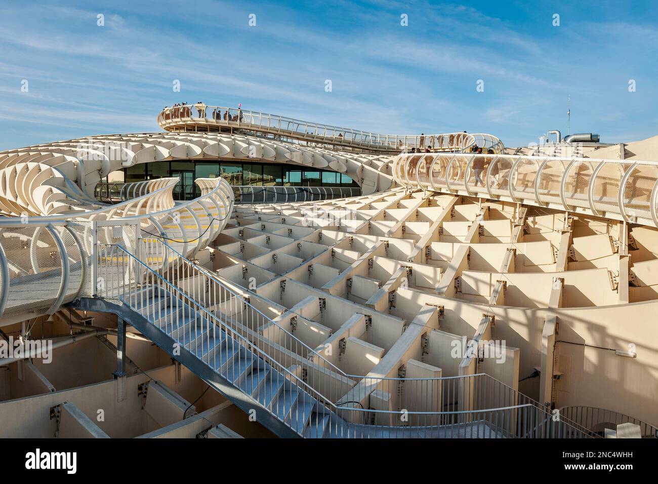 Séville-Andalousie-Espagne, 29 décembre. 2019: Vue panoramique de la ville de Séville et du bâtiment Metropolitan parasol. Banque D'Images