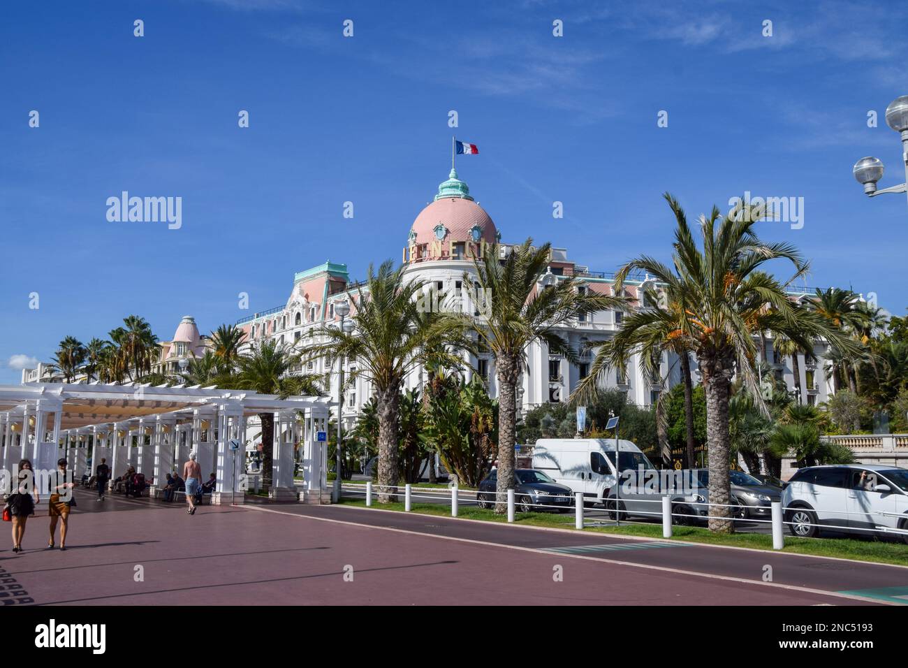 Hôtel le Negresco sur la Promenade des Anglais, Nice, Sud de la France, 5 octobre 2019. Crédit : Vuk Valcic / Alamy Banque D'Images