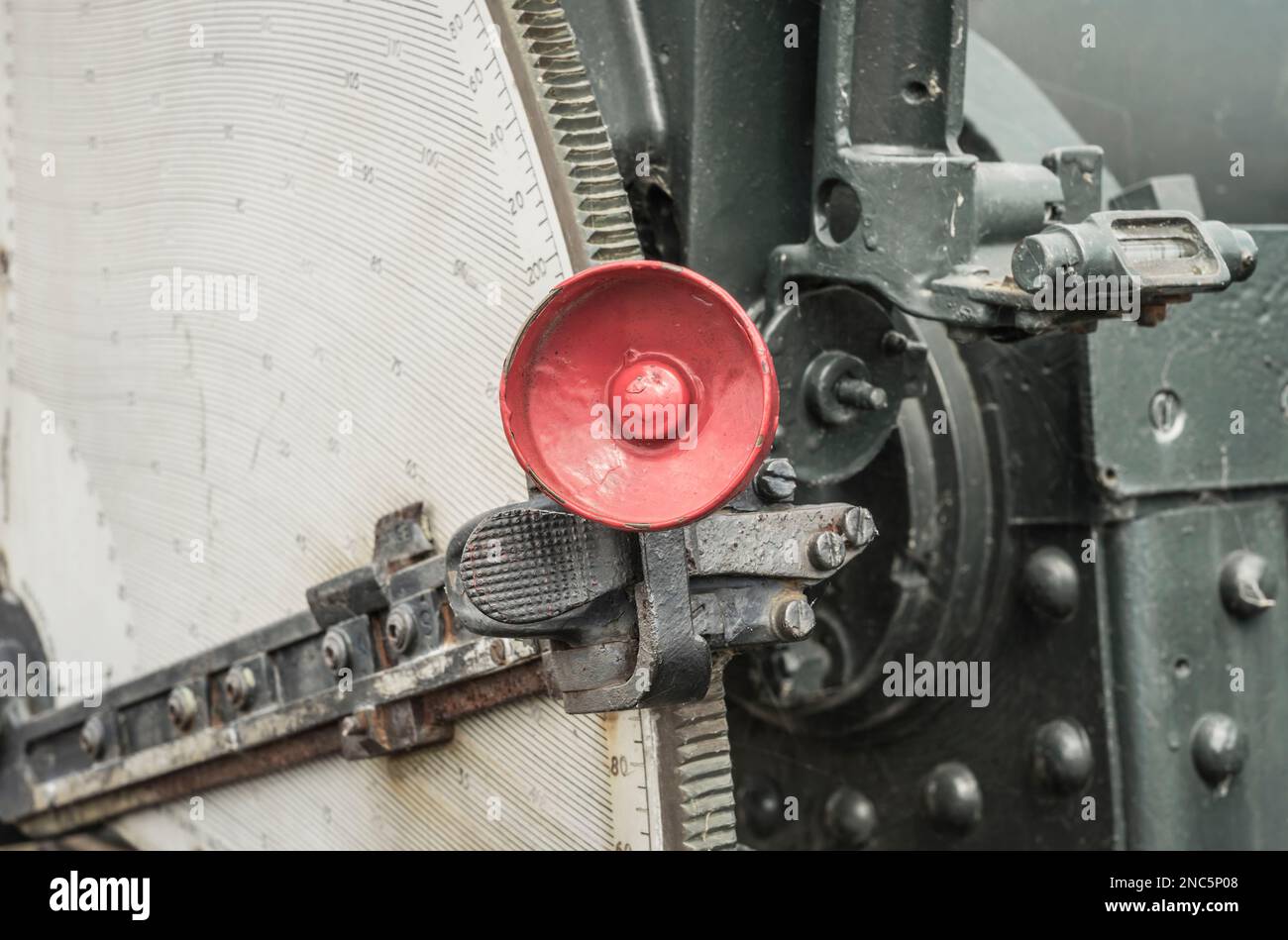unité de réglage balistique d'un canon historique Banque D'Images
