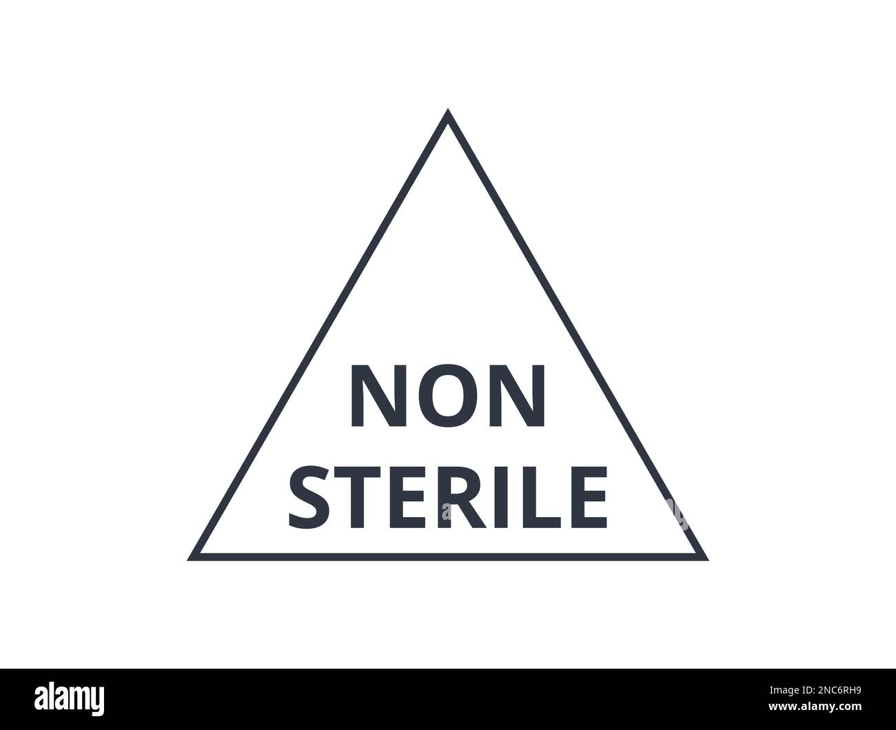 Symbole pour les dispositifs médicaux non stériles. Concept d'emballage