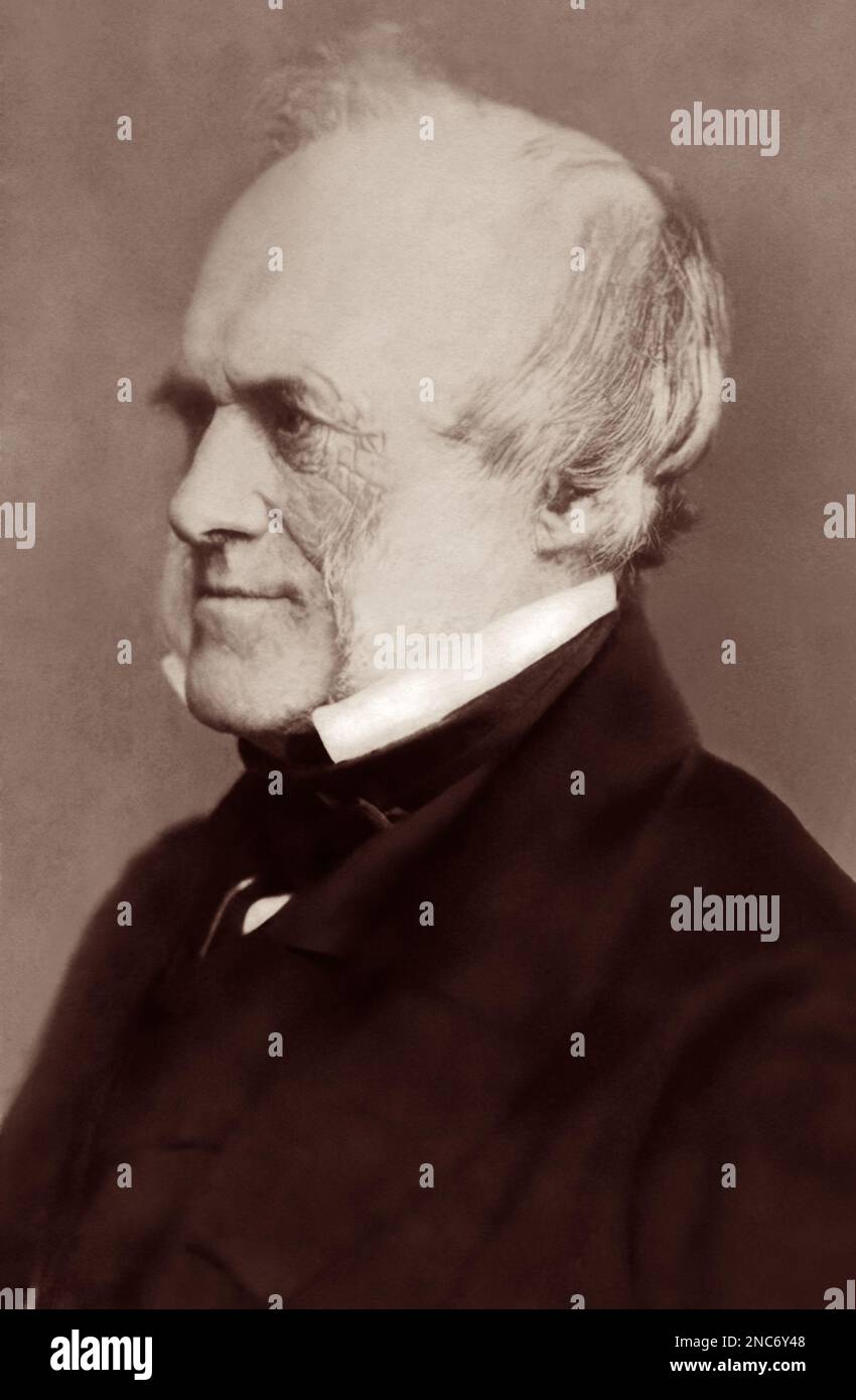 Sir Charles Lyell, 1 baronnet, FRS (1797-1875) était un avocat britannique et le premier géologue de son jour. Il est surtout connu pour son livre Principes de la géologie qui a popularisé le concept de l'uniformitarianisme. (Photo par Elliott & Fry, c1869) Banque D'Images