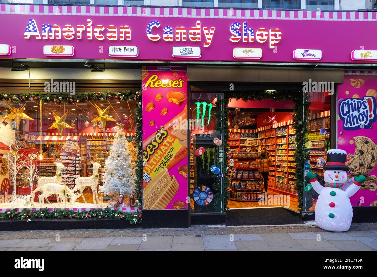 American Candy Shop à Londres Angleterre Royaume-Uni Banque D'Images