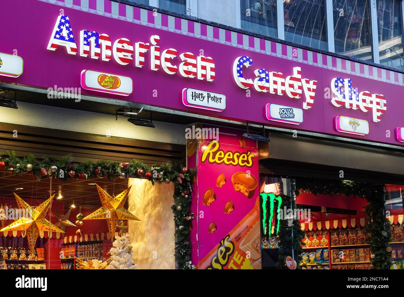 American Candy Shop à Londres Angleterre Royaume-Uni Banque D'Images