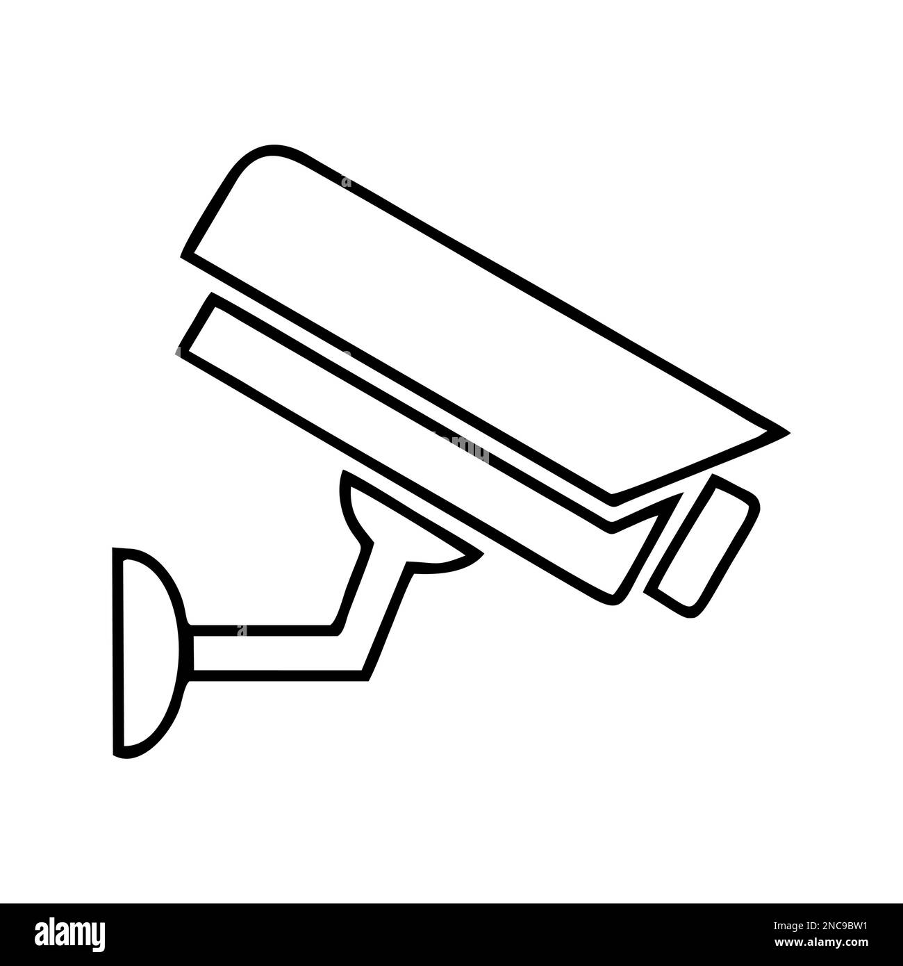 TÉLÉVISION EN CIRCUIT FERMÉ, CAMÉRA DE VIDÉOSURVEILLANCE, ICÔNE Illustration de Vecteur