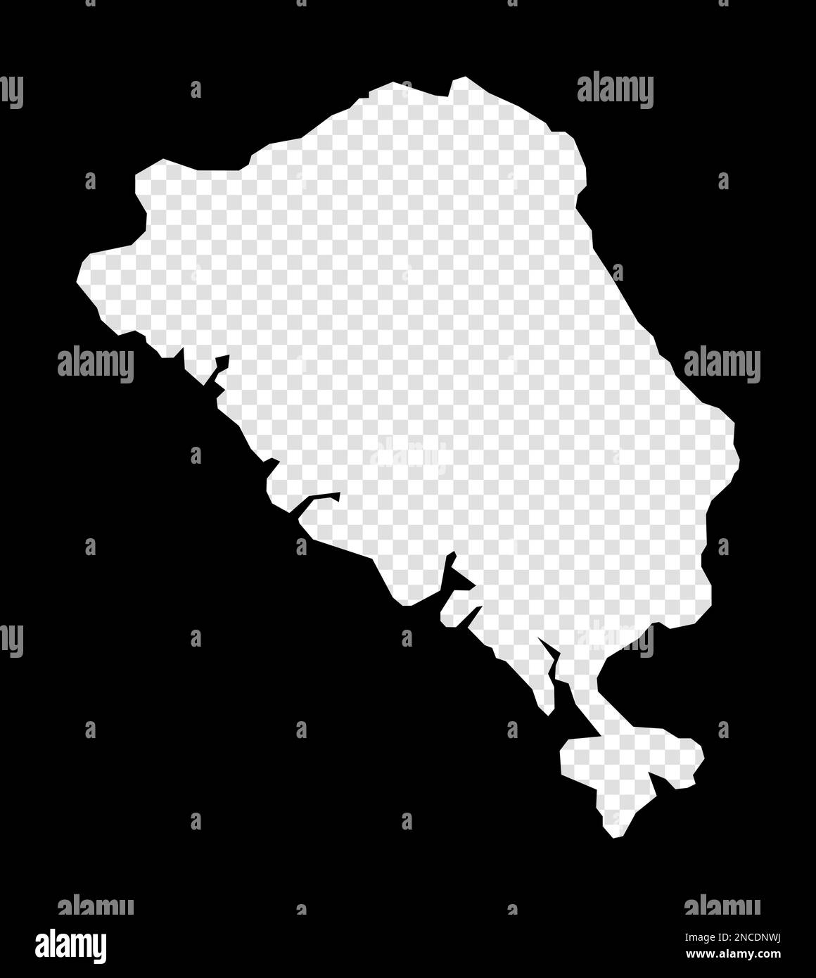 Carte au pochoir de Colon Island. Carte transparente simple et minimale de Colon Island. Rectangle noir avec forme de coupe de la zone. Illustration de Vecteur