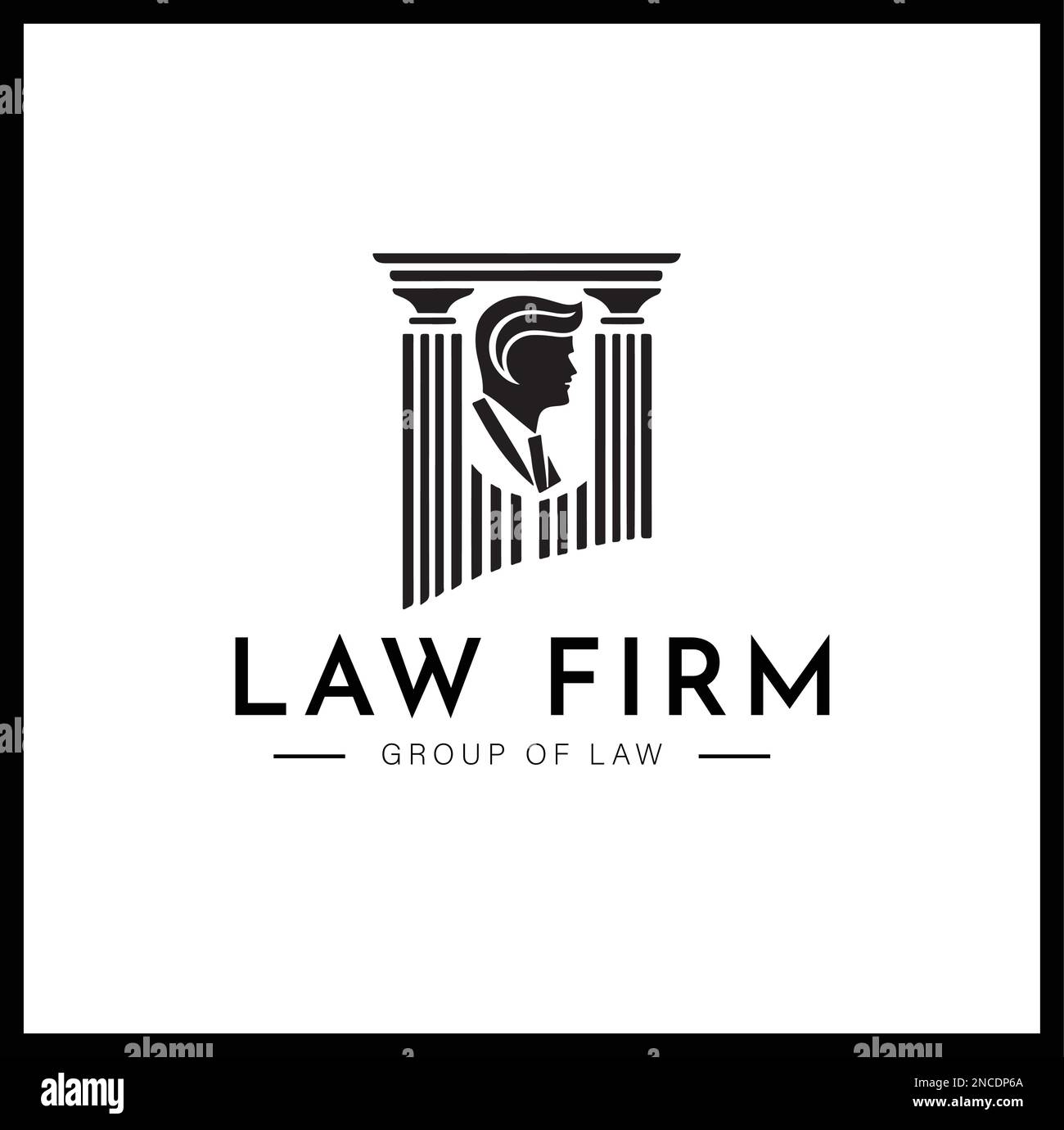 Illustration élégante du logo de la marque avocat Illustration de Vecteur