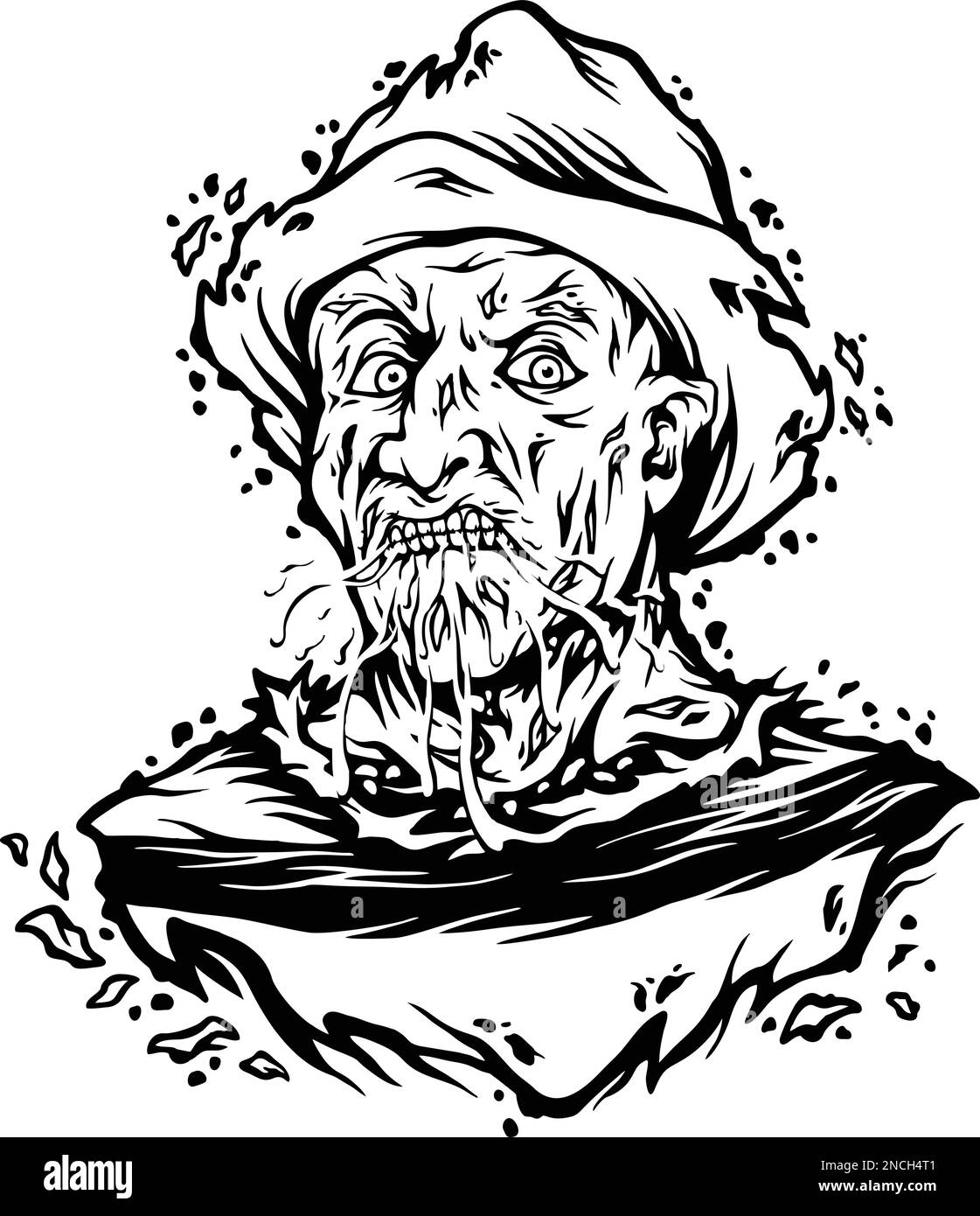 Halloween freddy Head dessin animé grandes illustrations vectorielles pour votre logo de travail, t-shirt de marchandise, autocollants et dessins d'étiquettes, affiche, cartes de vœux Illustration de Vecteur