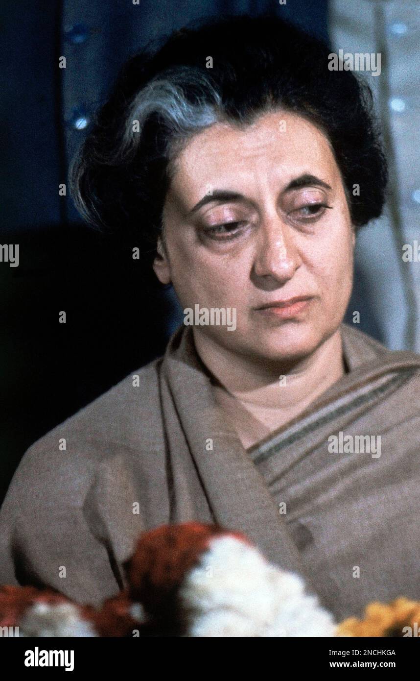 Prime Minister of India Mrs. Indira Gandhi, daughter of the late Prime ...