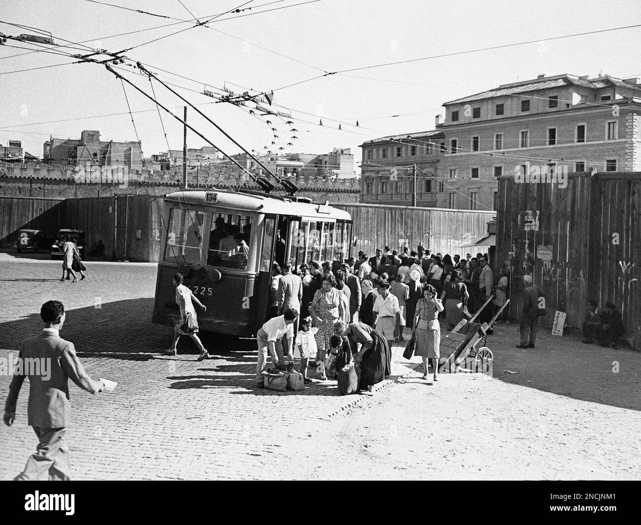 The trolley bus, takes care of a few of Rome’s many commuters, who ...