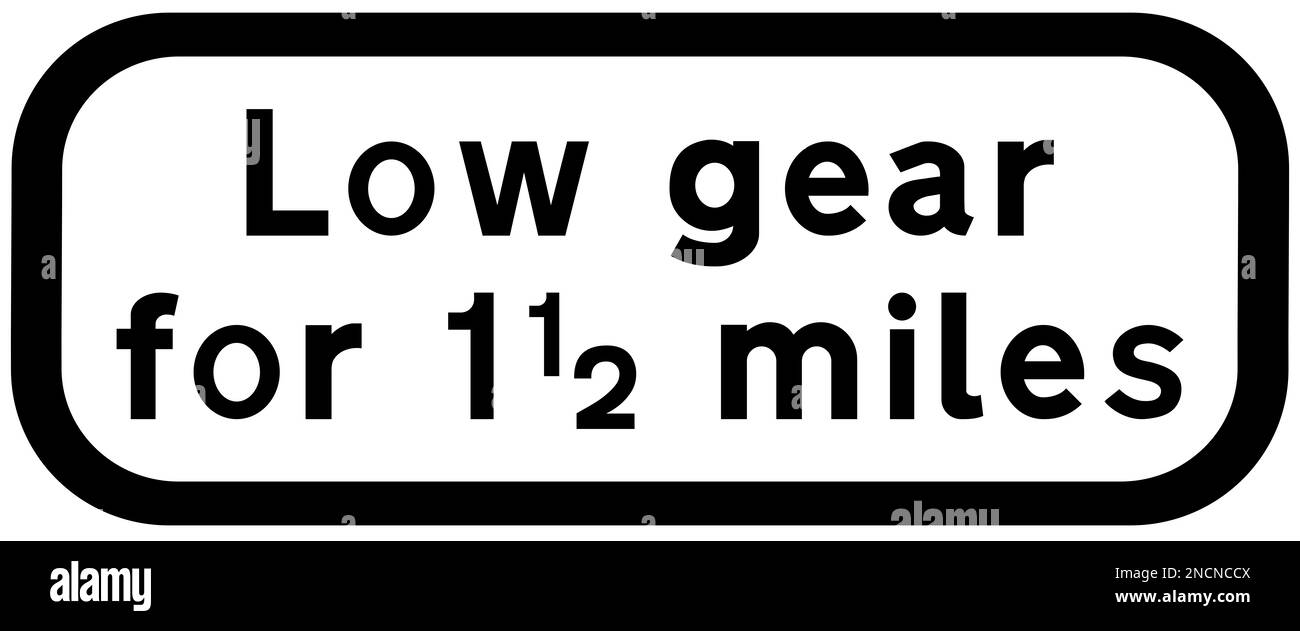 Bas de gamme pour 1 1/2 km route britannique Banque D'Images