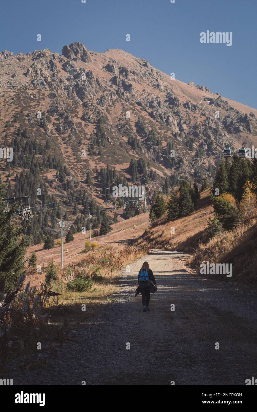 Trekking dans les montagnes carpathian photographie pittoresque Banque D'Images