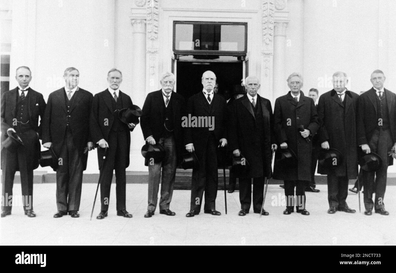 Supreme Court justices are shown posed together, Oct. 13, 1930. From ...