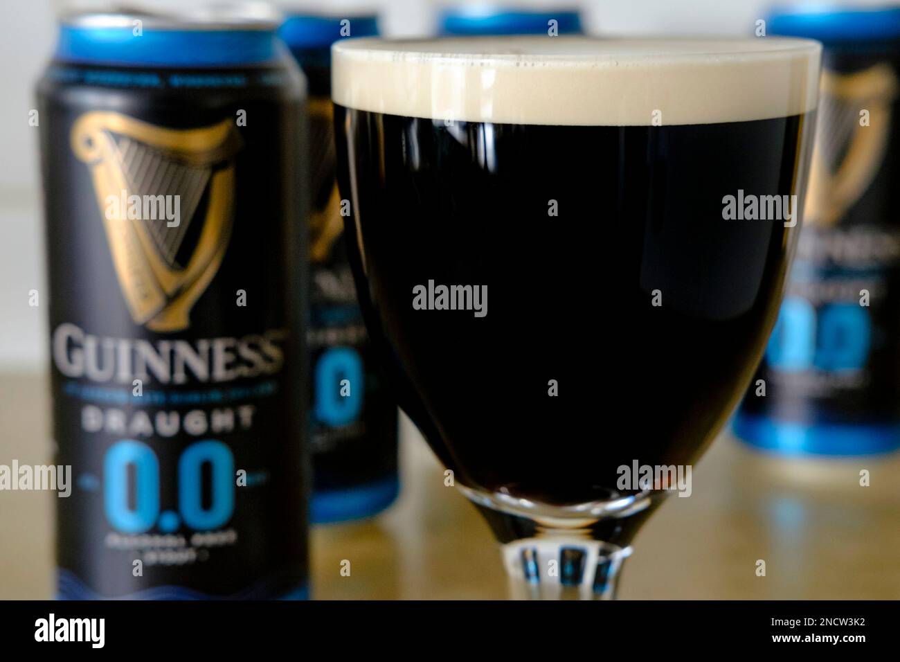 Guinness 0,0 bière sans alcool. Banque D'Images