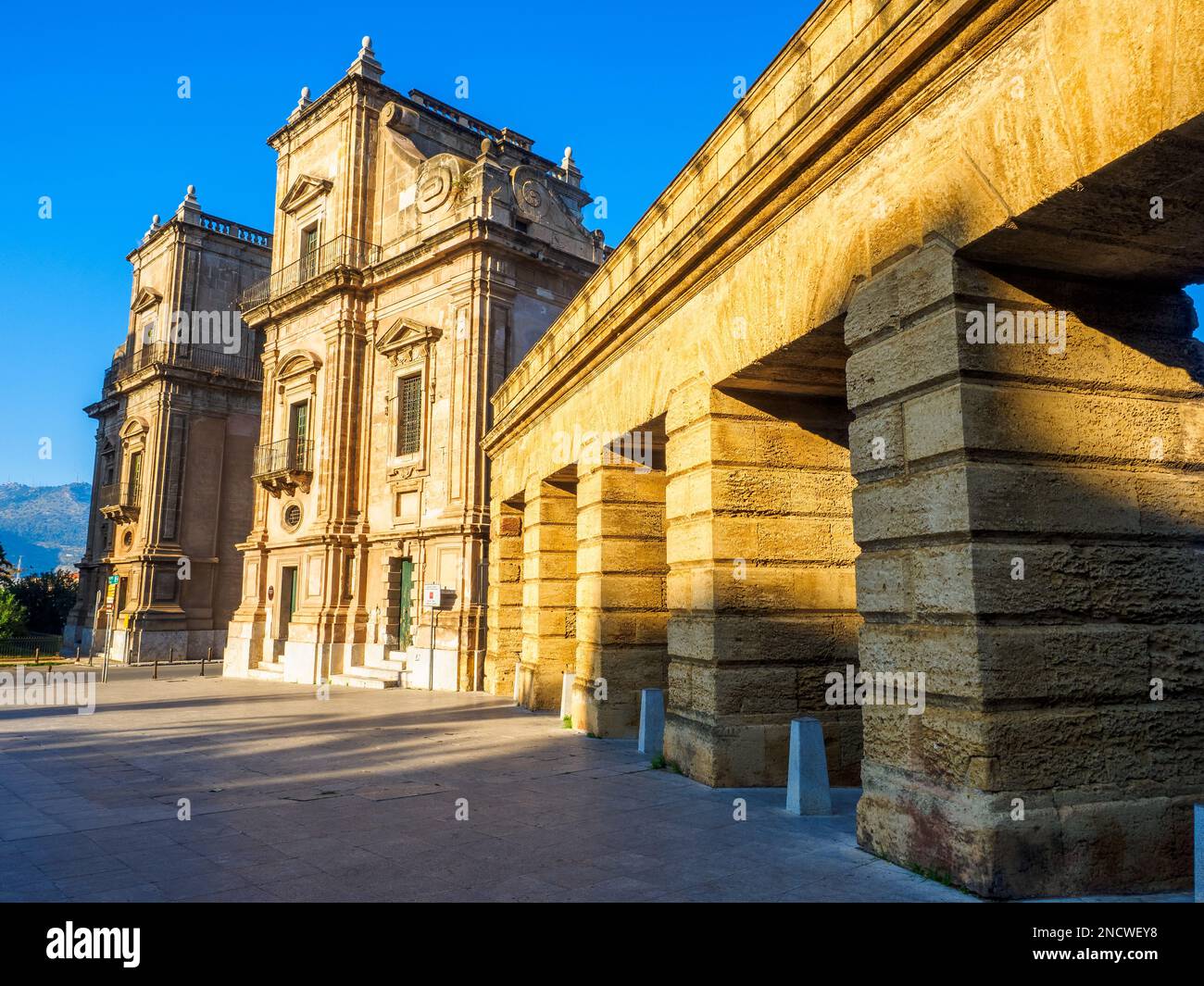 Porta Felice à Palerme - Sicile, Italie Banque D'Images