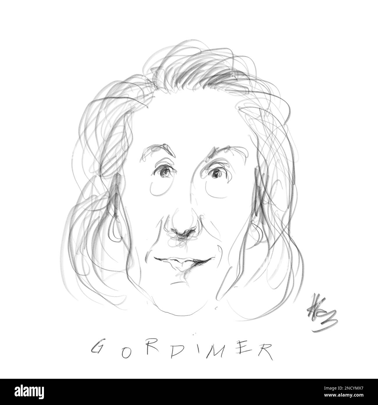 Portrait de l'auteur Nadine Gordimer Banque D'Images