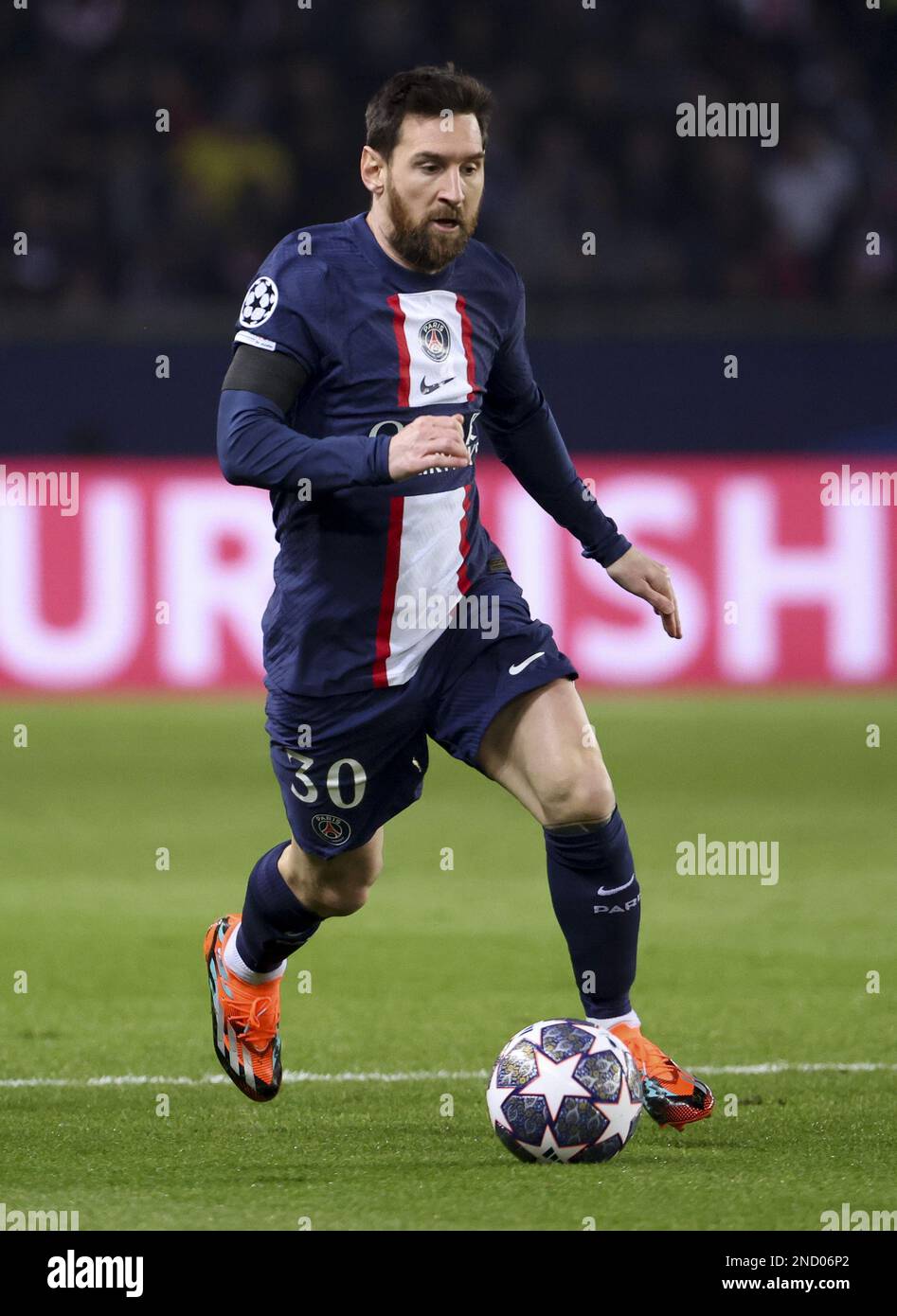 Paris, France 14/02/2023, Lionel Messi du PSG lors de la Ligue des